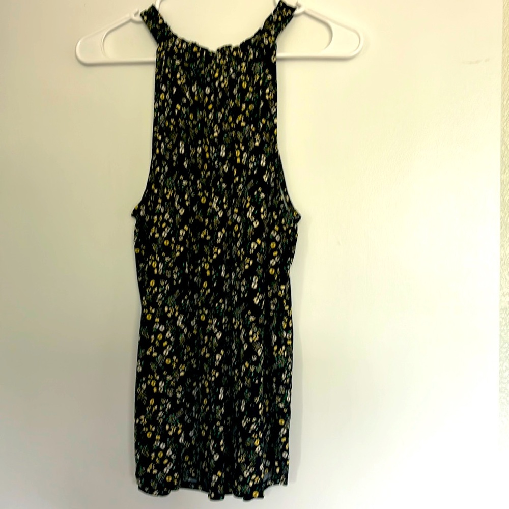 Black and floral tunic; Large; gently used